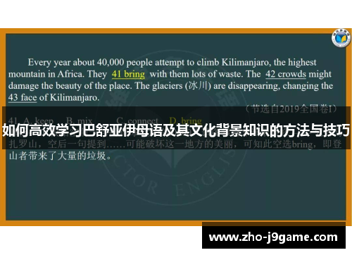 如何高效学习巴舒亚伊母语及其文化背景知识的方法与技巧